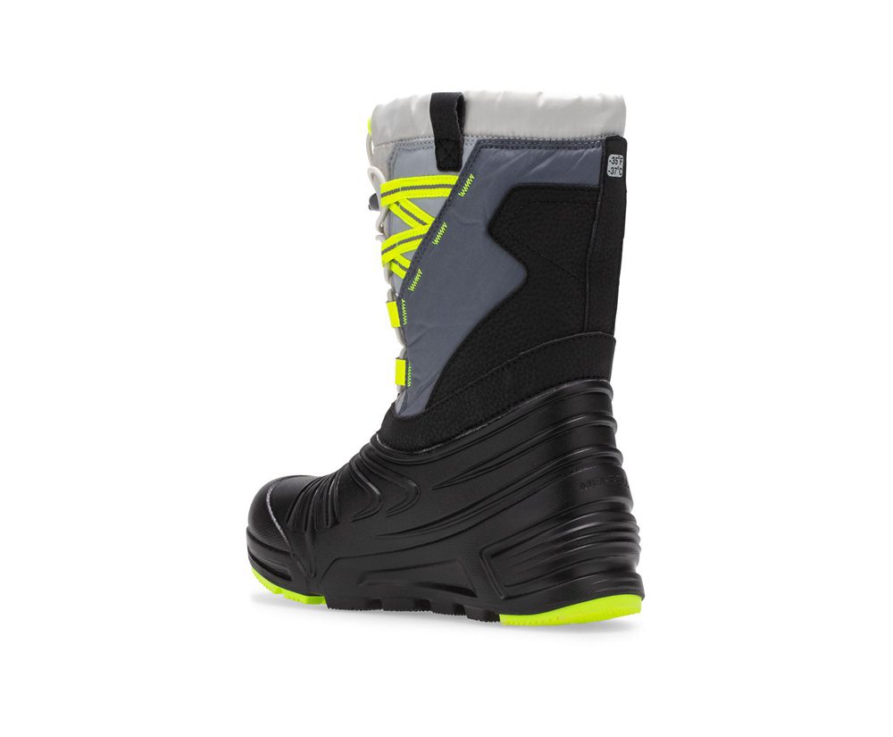 Merrell Støvler Børn - Snow Quest Lite 2.0 Waterproof - Sort/Grå/Grøn - TFG179856